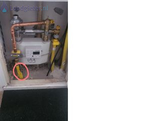 Loodgieter Gaslekkage Gaslekkage net naast de gasmeter